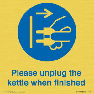 Please unplug the kettle when finished